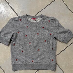 KATE SPADE Gray Sweatshirt with Strawberry Accents